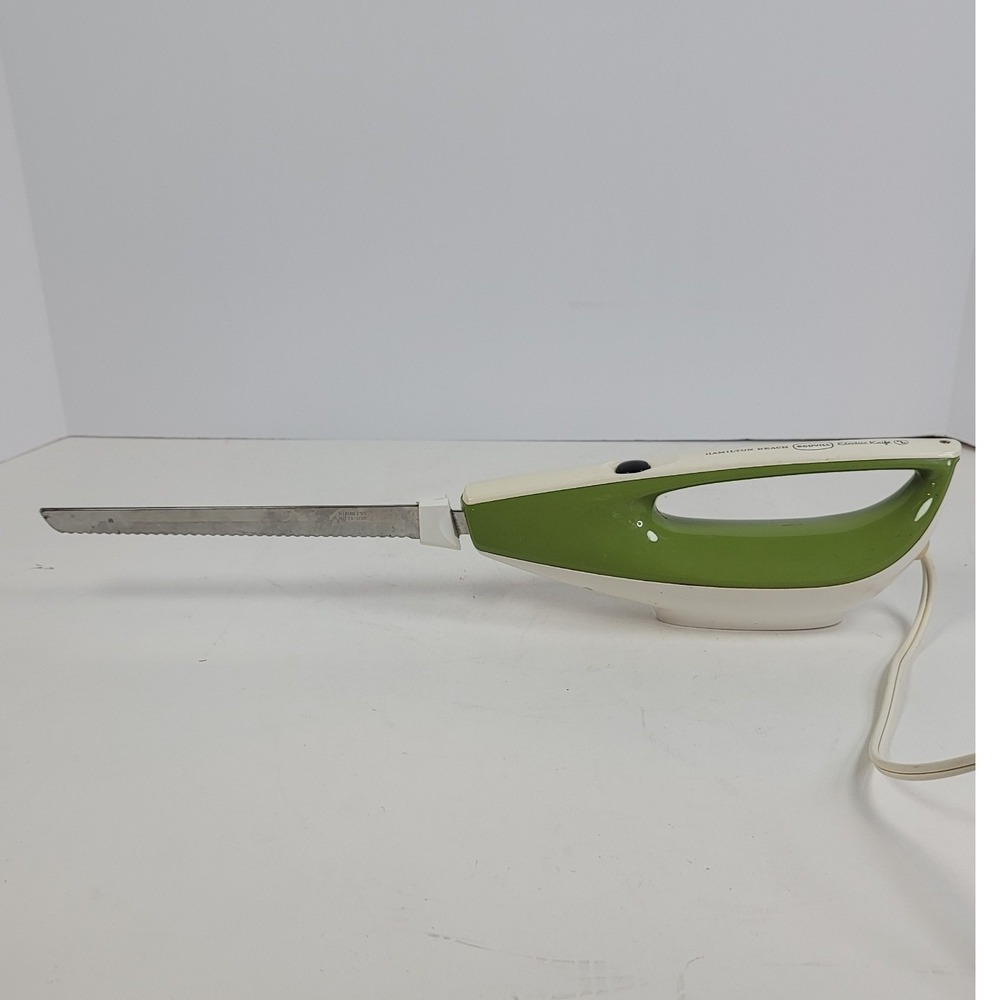 Vintage Hamilton Beach Scovill Electric Knife Avocado Green Model 293-1 USA Made